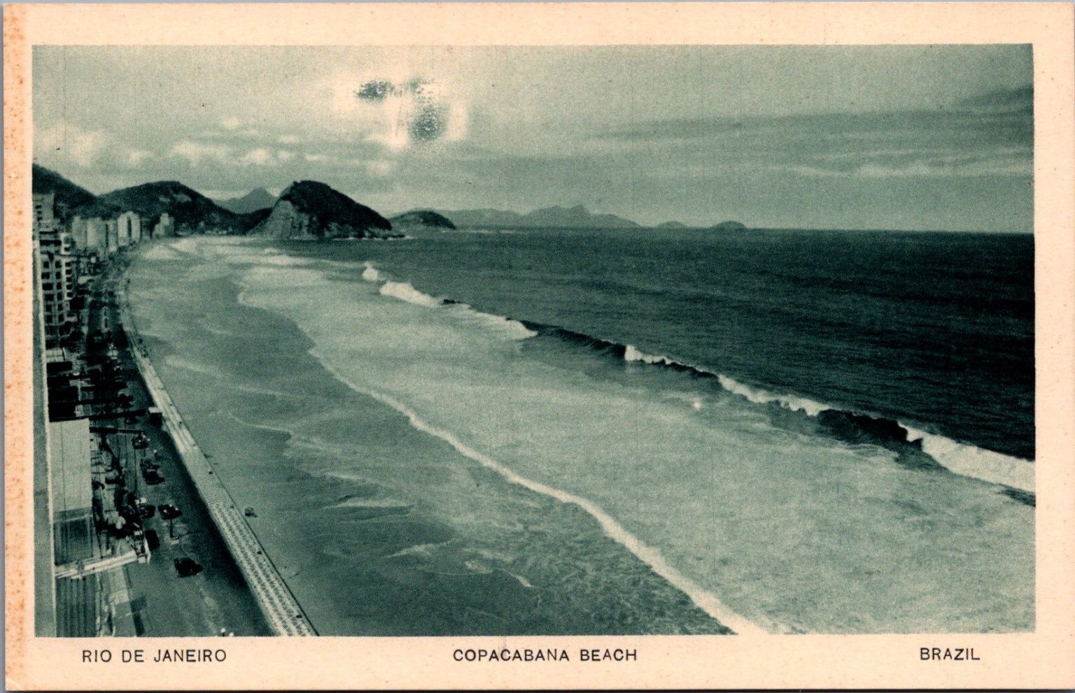 1939 NY World\'s Fair Copacabana Beach Rio de Janeiro Brazil Postcard