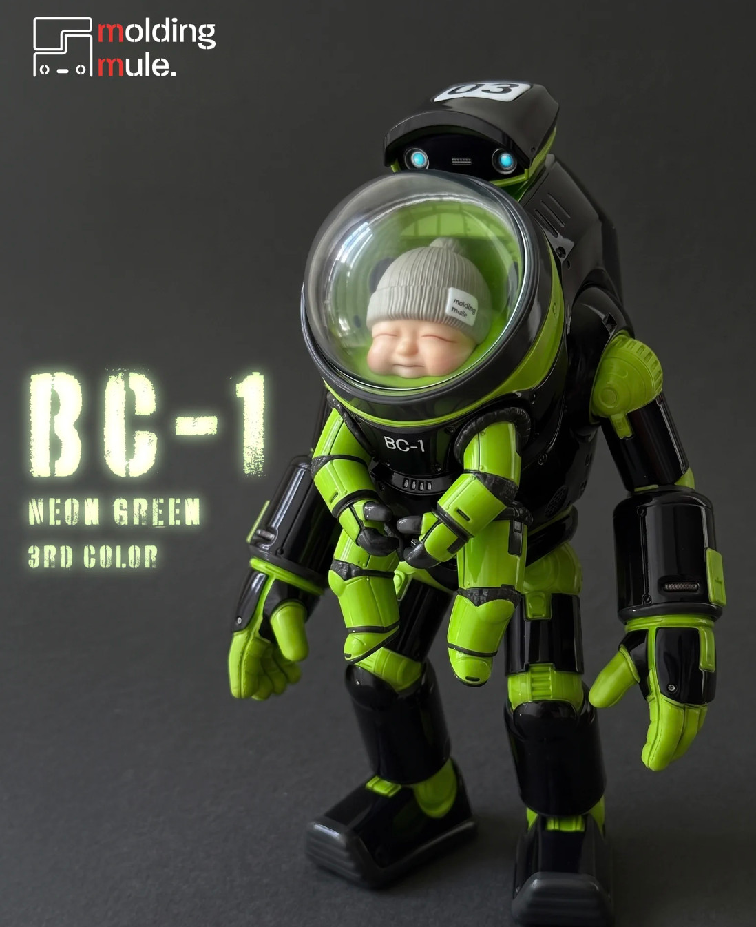 Saisou Sohei Saito BC-1 3rd NEON GREEN Vinyl Figure Sofubi Molding Mule Japan