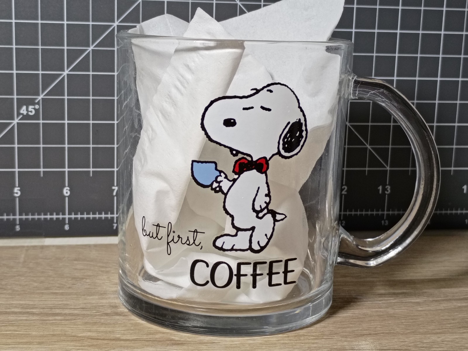 16 Oz SNOOPY Coffee Mug Peanuts Charlie Brown Charles Schulz Soda Lime Gibson