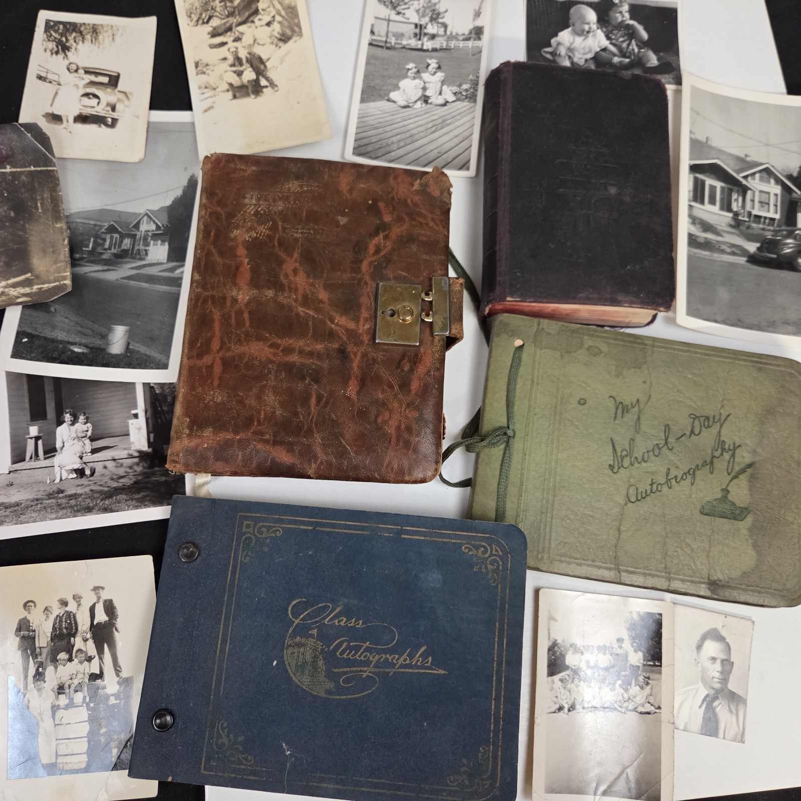 Vtg 1920s-30s Family Bible Diary & Photos Genealogy Dust Bowl Great Depression Vtg 1920s-30s Family Bible Diary & Photos Genealogy Dust Bowl Great Depression