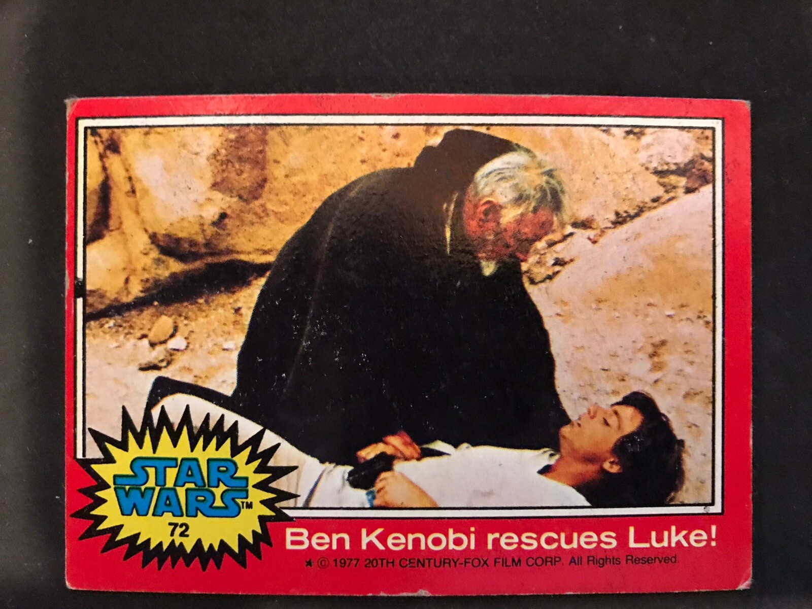 1977 Topps Star Wars Series 2 (Red) Card - # 72- Ben Kenobi rescues Luke 1977 Topps Star Wars Series 2 (Red) Card - # 72- Ben Kenobi rescues Luke