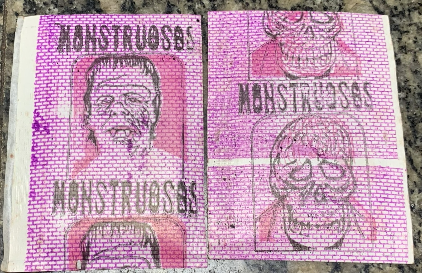 1980s Venezuela Vintage MONSTRUOSOS Frankenstein Horror Sealed Sticker Pack