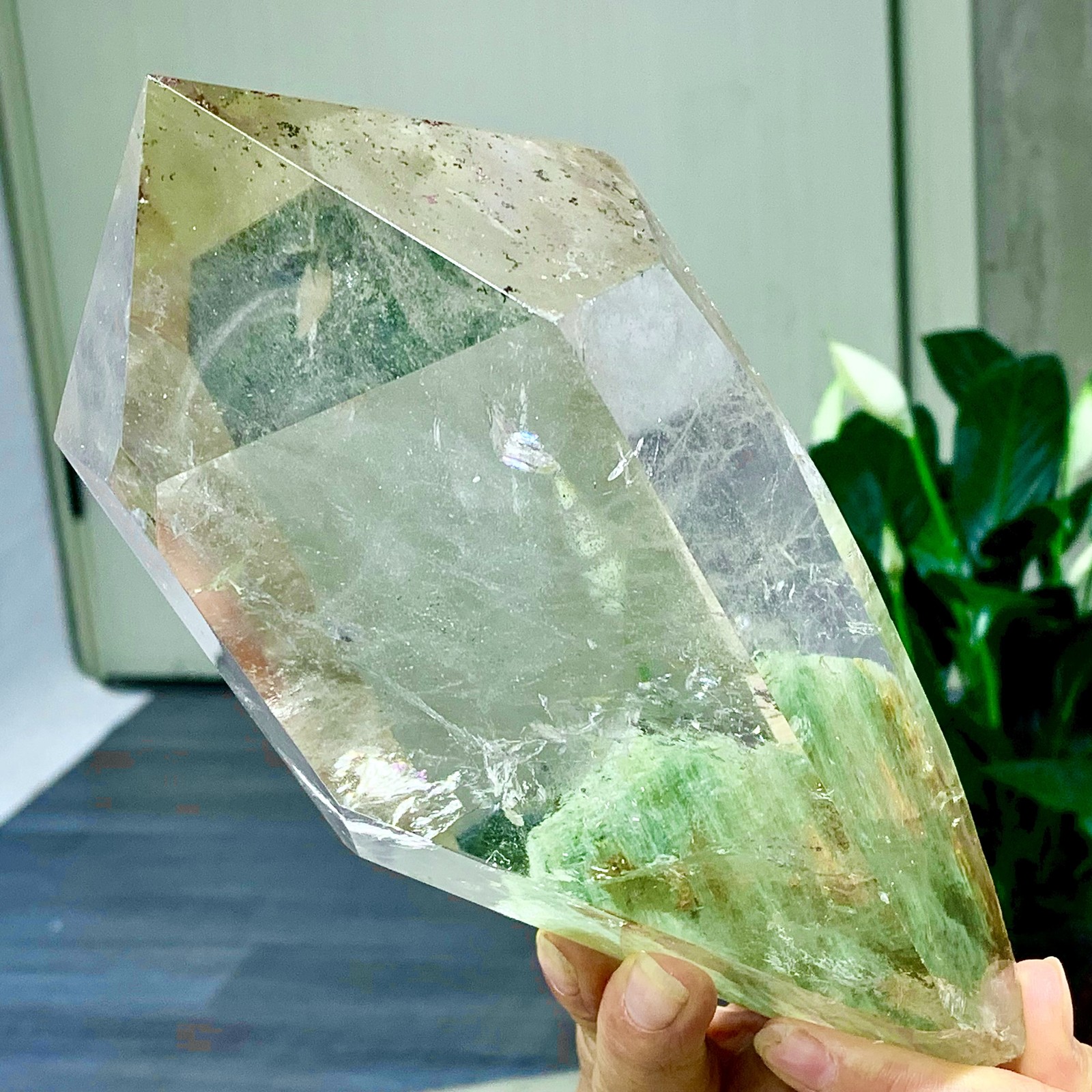 3.96LB Natural high-quality green ghost water crystal original mineral healing