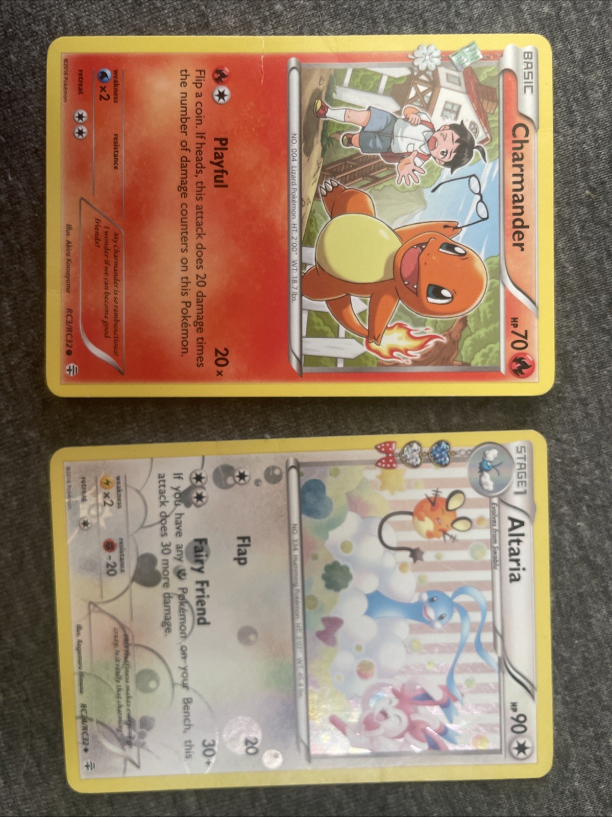 Pokémon XY Generations Radiant Collection Holo Lot of 2 Charmander And Altaria Pokémon XY Generations Radiant Collection Holo Lot of 2 Charmander And Altaria