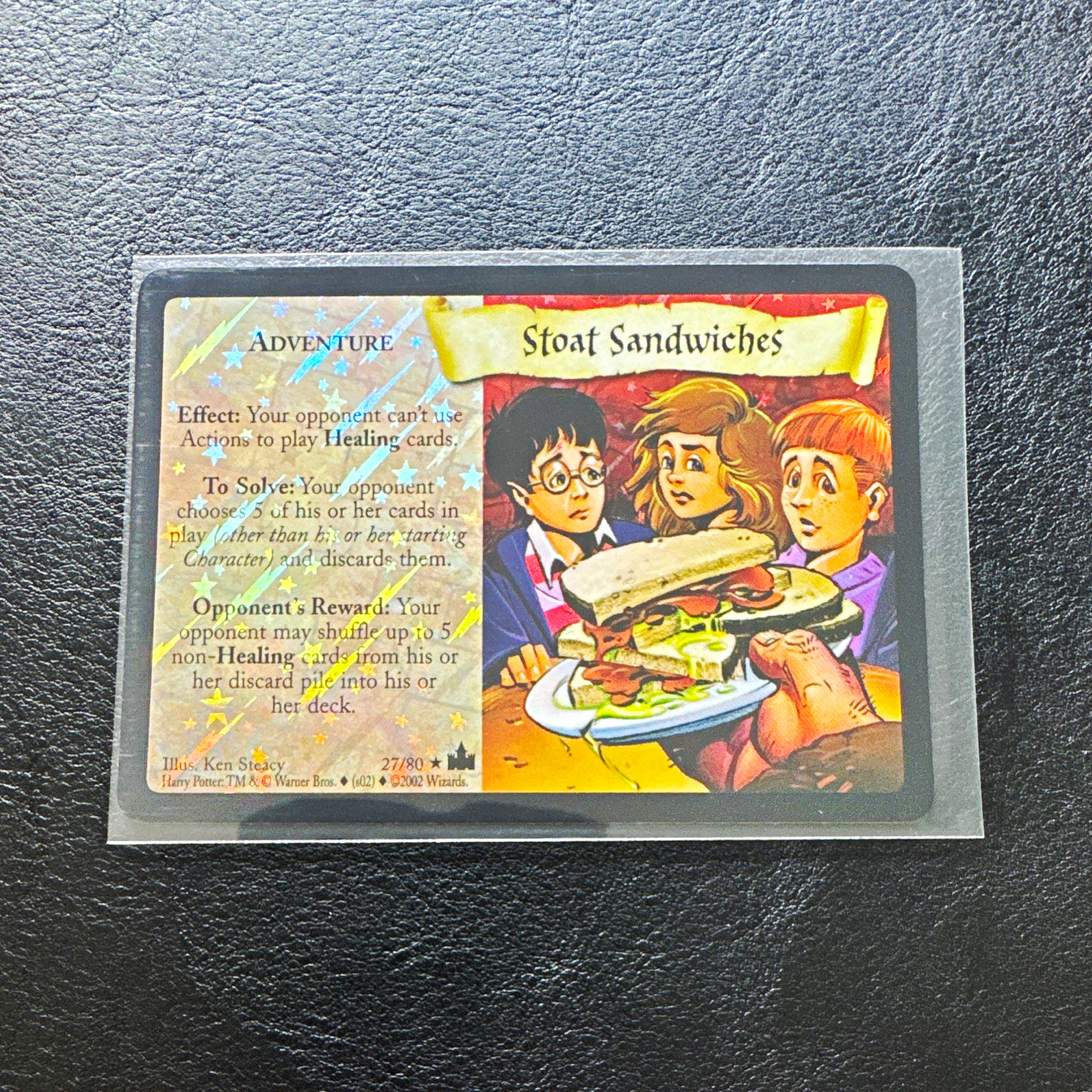 2002 WOTC Harry Potter TCG - Stoat Sandwiches Foil 27/80 Adventures At Hogwarts