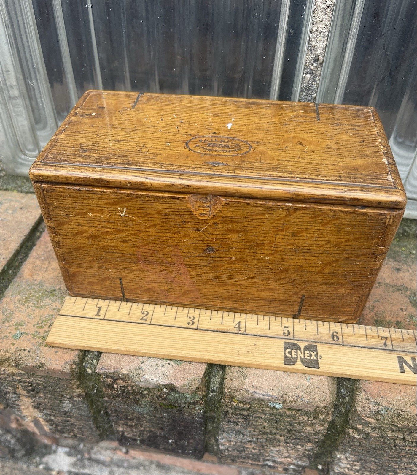 Vintage 1880s Oak Folding Puzzle Box Seeing Parts Stash Box Steampunk Storage