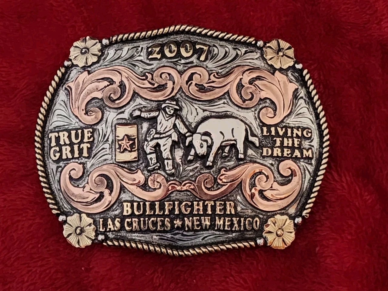 Rodeo BULLFIGHTER Champion☆2007☆Las Cruces NM☆X~Treme☆Trophy Buckle☆Rare☆T14