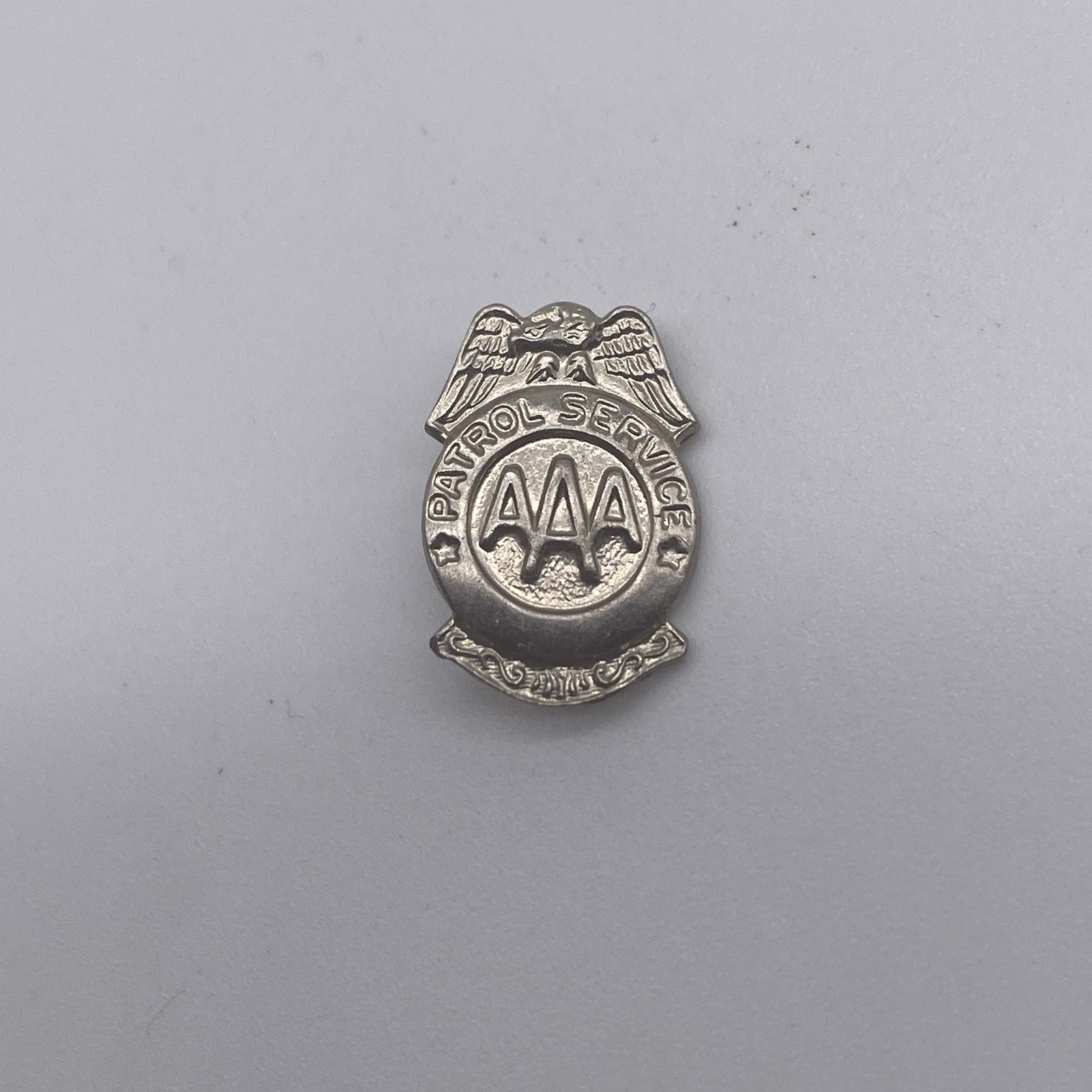 Vintage 1960s AAA School Safety Patrol Service Badge Metal Crossing Guard Pin Vintage 1960s AAA School Safety Patrol Service Badge Metal Crossing Guard Pin