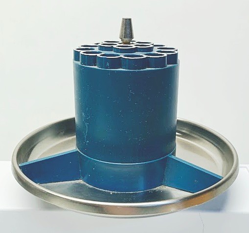 VINTAGE RETRO MCM SPACE AGE ROCKET REVOLVING PEN/PENCIL HOLDER DESK DÉCOR TEAL