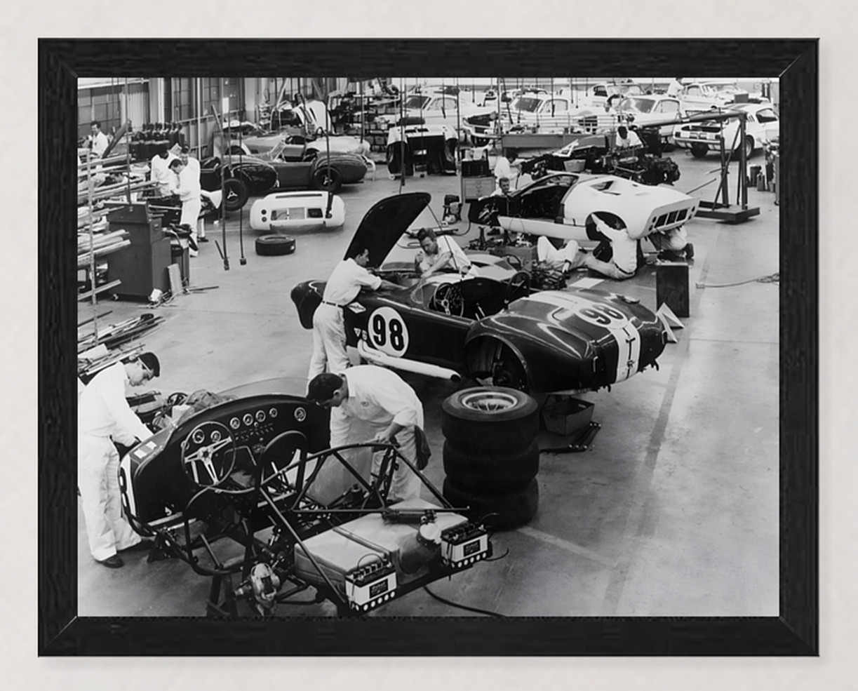 FRAMED 1965 SHELBY FACTORY COBRA GT350 GT40 - READY TO DISPLAY 11X8.5
