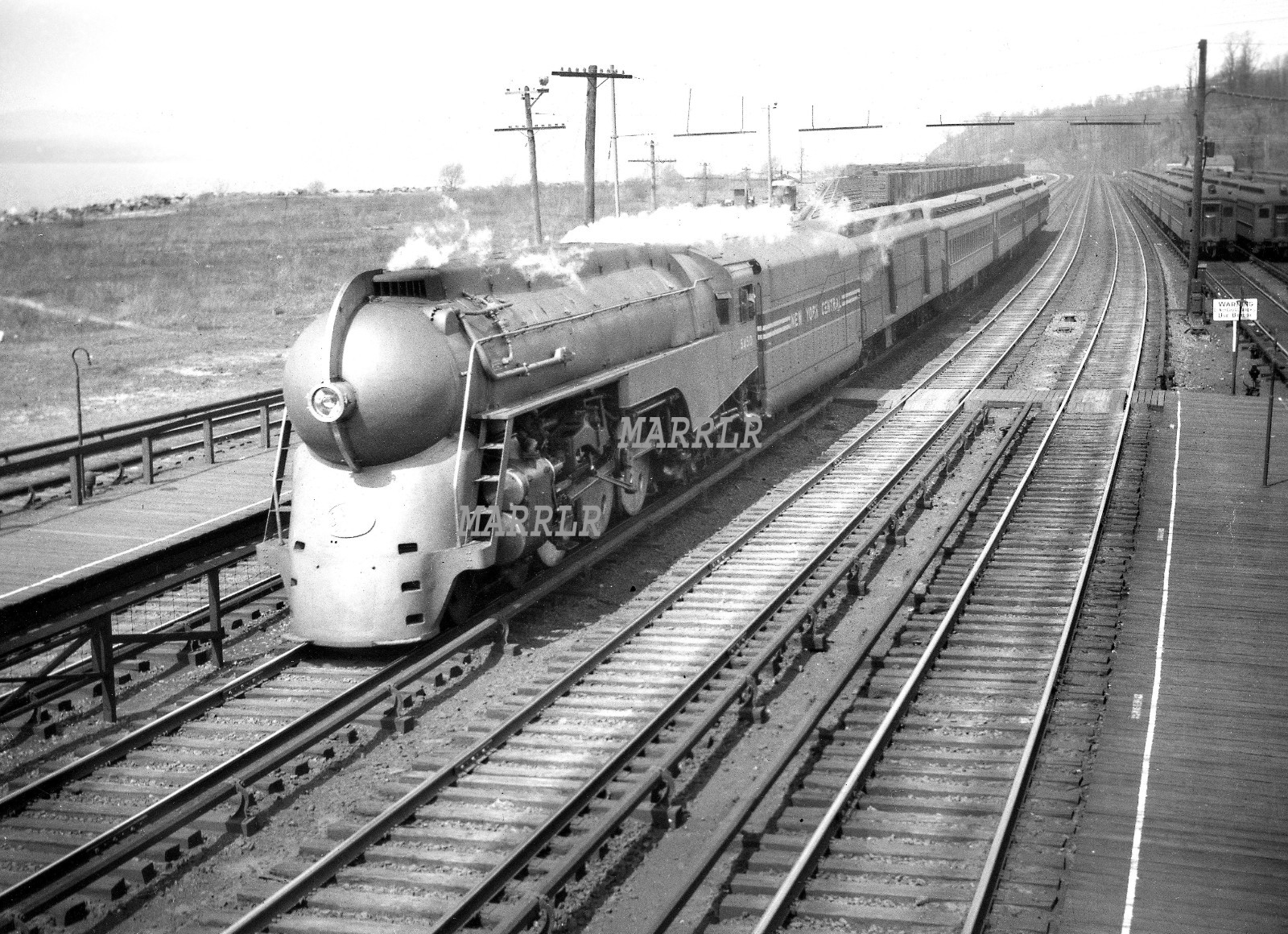 RR Photo-NEW YORK CENTRAL NYC 5450 4-6-4 Action at Croton NY 4/17/1938 RR Photo-NEW YORK CENTRAL NYC 5450 4-6-4 Action at Croton NY 4/17/1938