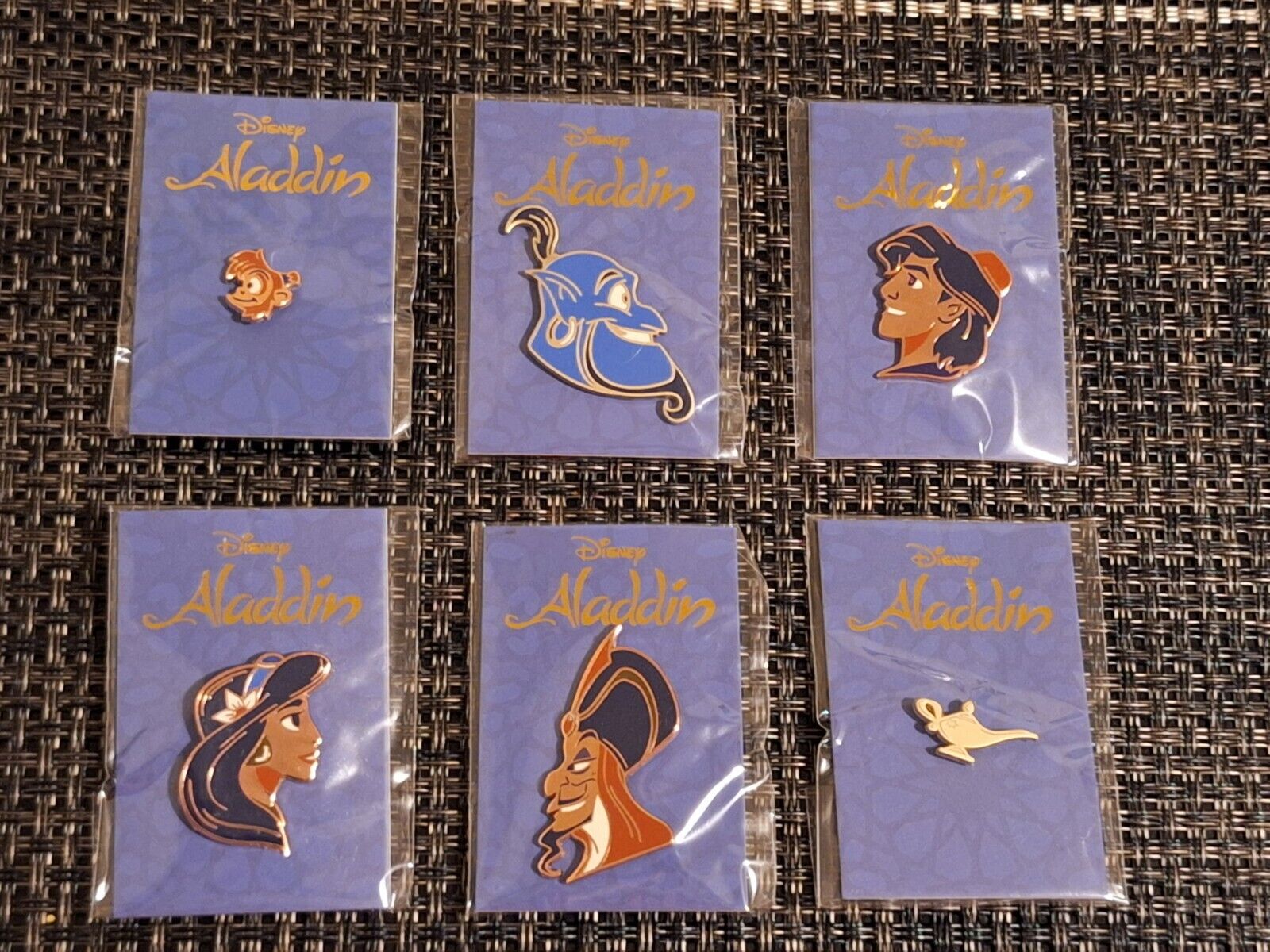 Brand New Mondo Disney Aladdin 6 Pin Set Designed By Matt Taylor Sold Out