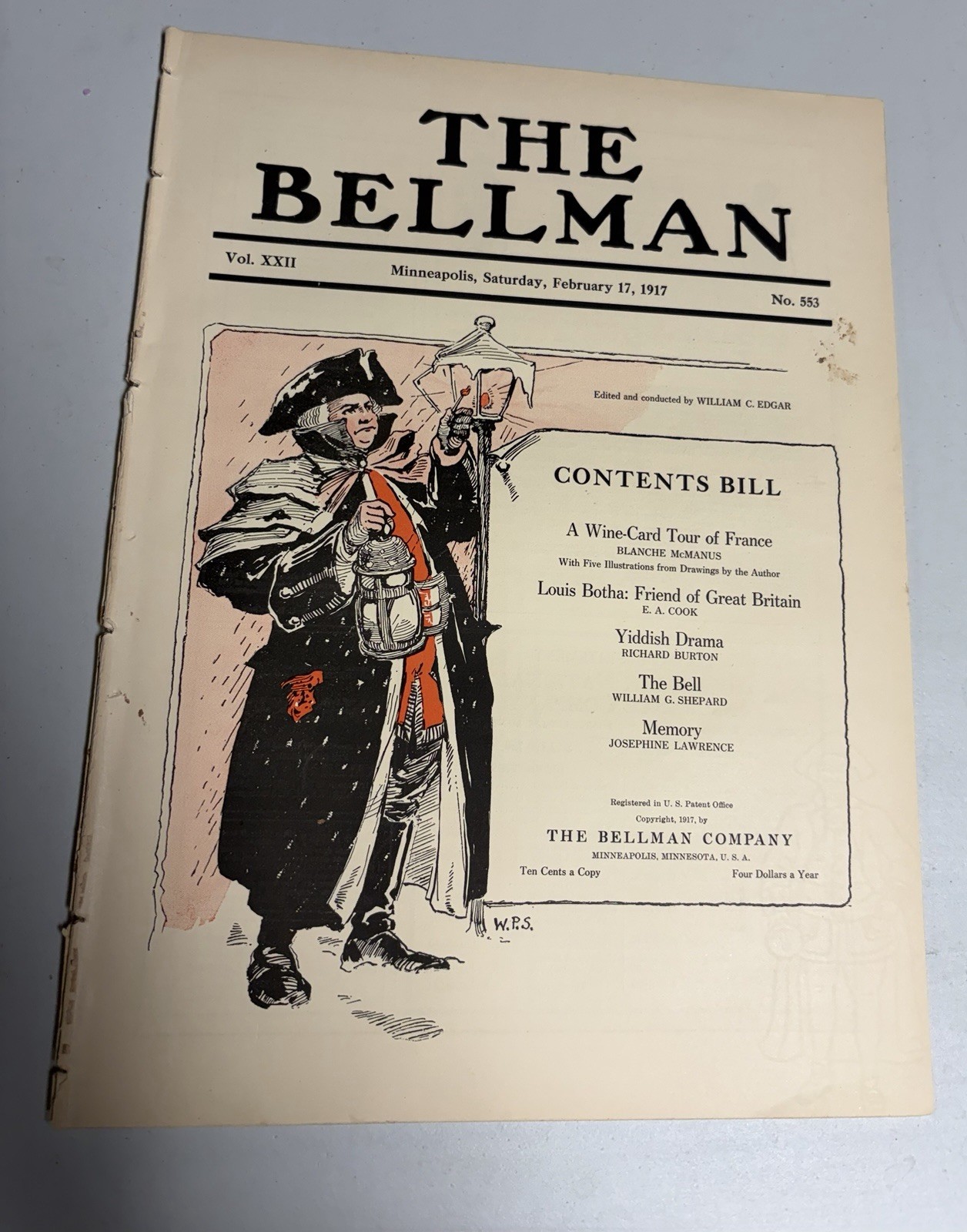 Vintage 1917 The Bellman Magazine Minneapolis MN Feb 17 Northern Pacific RR Ad