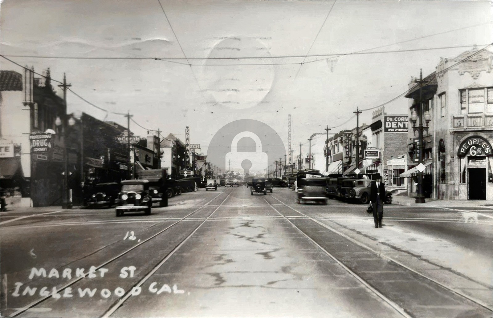Inglewood CA California 1920s RPPC Photo Postcard COPY