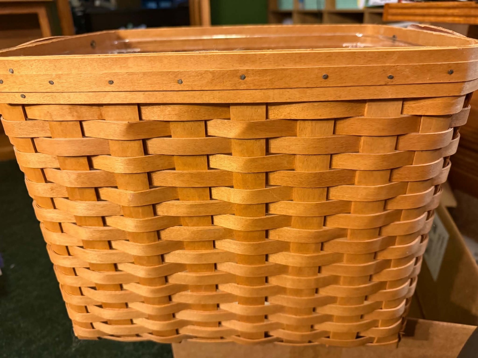 📁Rare Longaberger Personal File Basket W/ Plastic Liner & Metal Rods📁