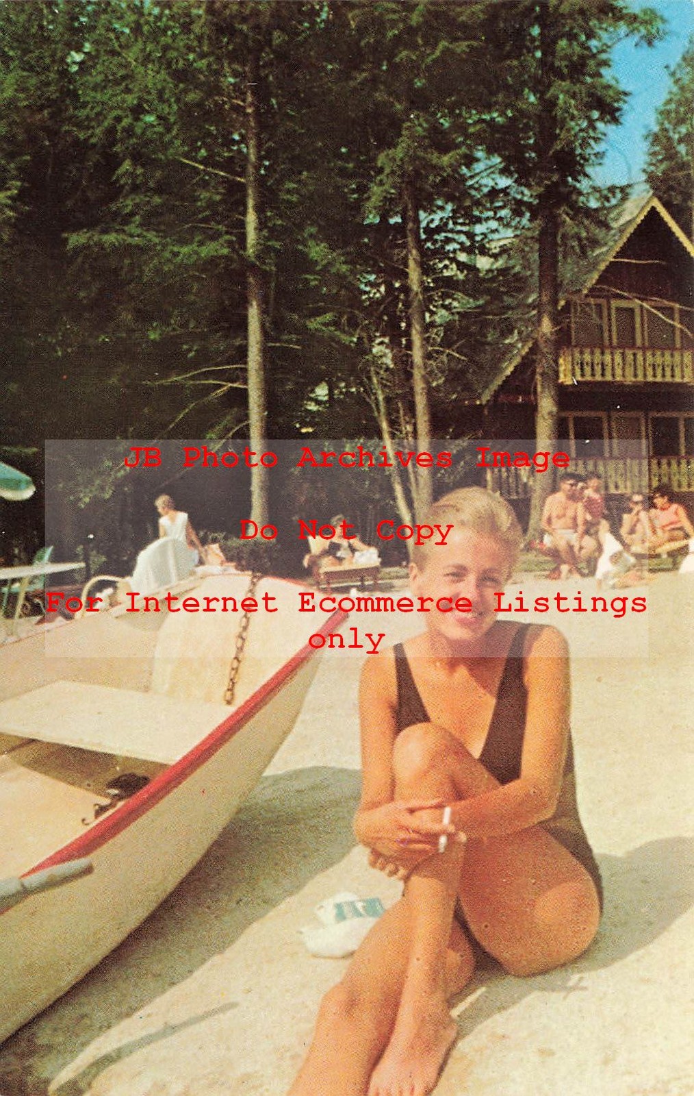 PA, Uniondale, Pennsylvania, Village Of Four Seasons, Bather Smoking Cigarette