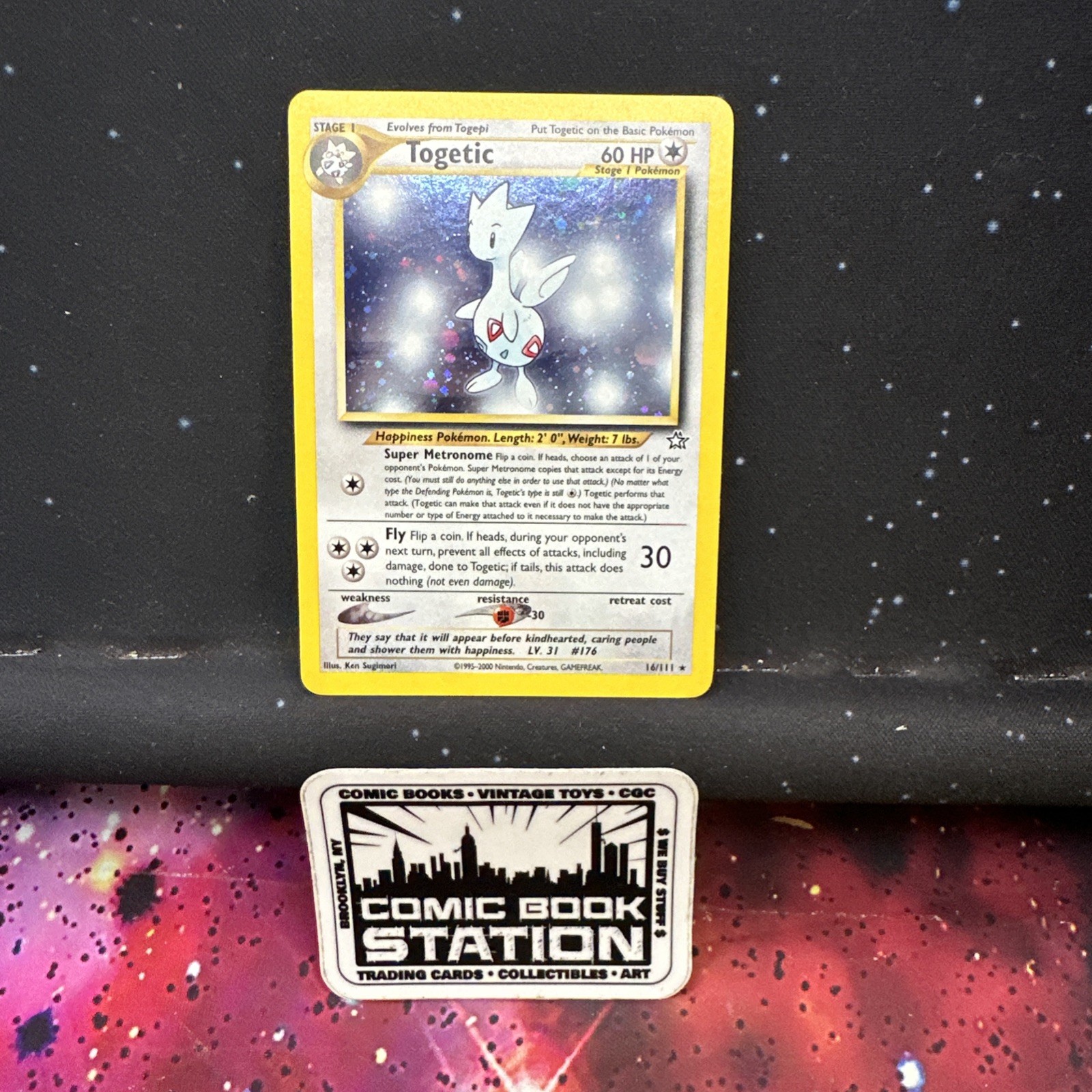 Togetic 16/111 2000 Pokemon Holo WOTC Neo Genesis Unlimited Ken Sugimori KD