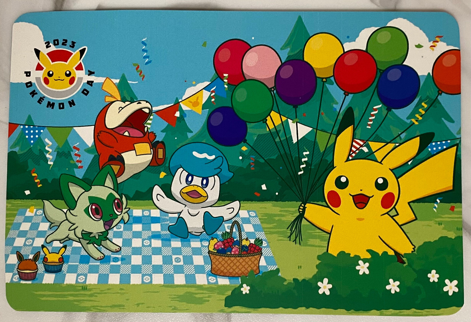 Nintendo Pokemon Day 2023 Exclusive Pikachu Sprigatito Quaxly Fuecoco Postcard