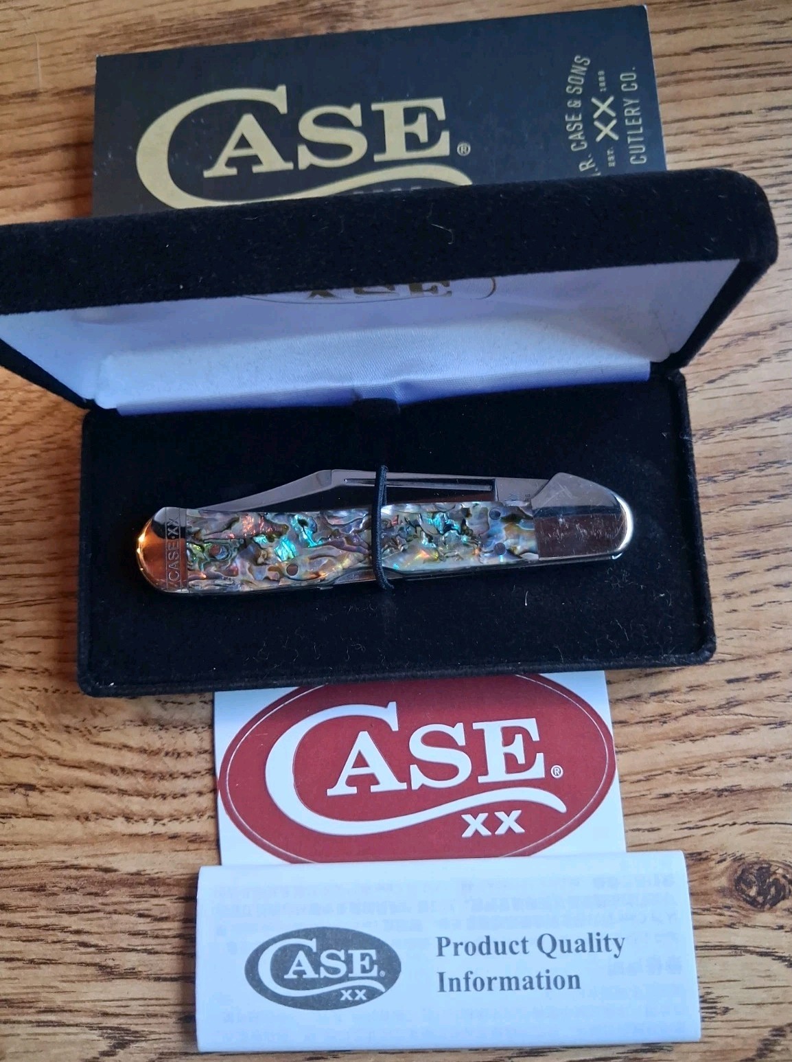 Case 8174SL SS Abalone Smooth Mini Copperlock Beautiful 2026 Pocket Knife 12020