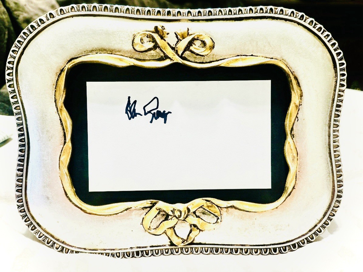 RARE Alan Greenspan 13th Chairman Federal Reserve Signed 3x5 Cut Framed Politics