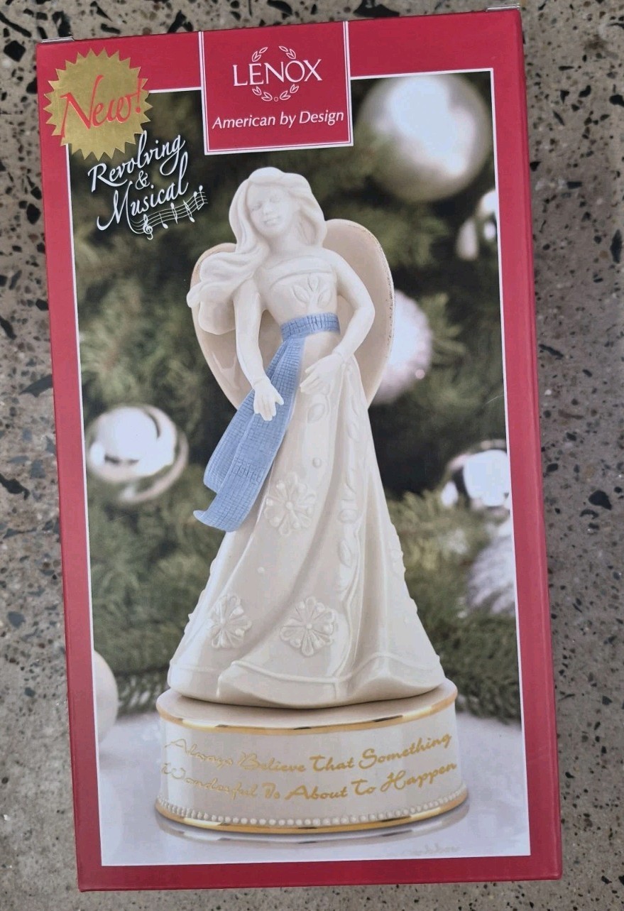 LENOX GIFTS OF GRACE ANGEL FIGURINE Revoling& MUSICAL BRAND NEW Christmas LENOX GIFTS OF GRACE ANGEL FIGURINE Revoling& MUSICAL BRAND NEW Christmas