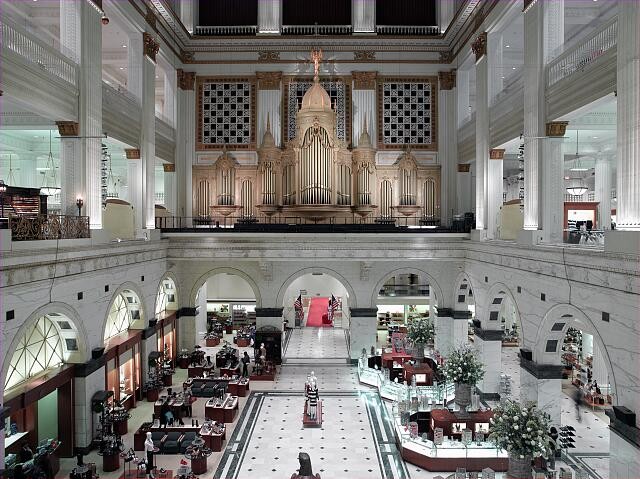Philadelphia Pennsylvania Wanamaker\'s Department Store Organ Interior 2007