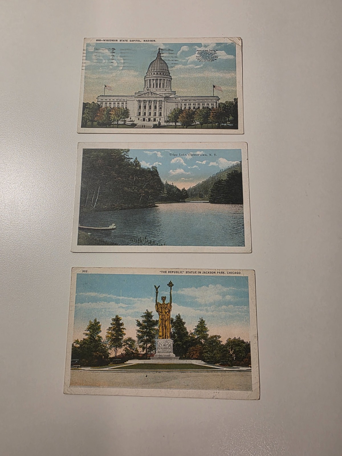 3 Used Antique Postcards - 1925 Madison, WI/1925 Chestertown, NY/1924 Chicago,IL 3 Used Antique Postcards - 1925 Madison, WI/1925 Chestertown, NY/1924 Chicago,IL