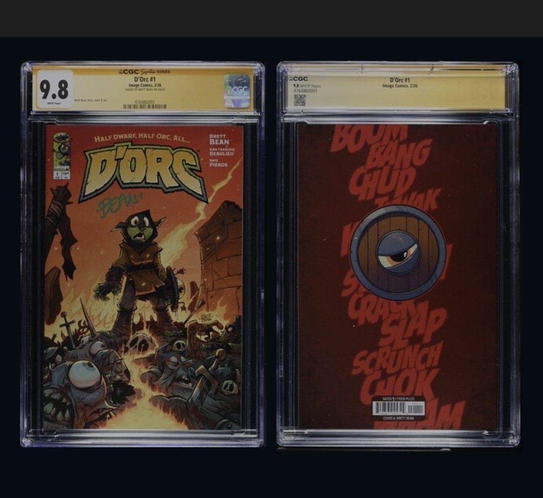D\'ORC #1 CGC 9.8 SIGNATURE SERIES Cover A First 1st Printing SIGNED BRETT BEAN D\'ORC #1 CGC 9.8 SIGNATURE SERIES Cover A First 1st Printing SIGNED BRETT BEAN
