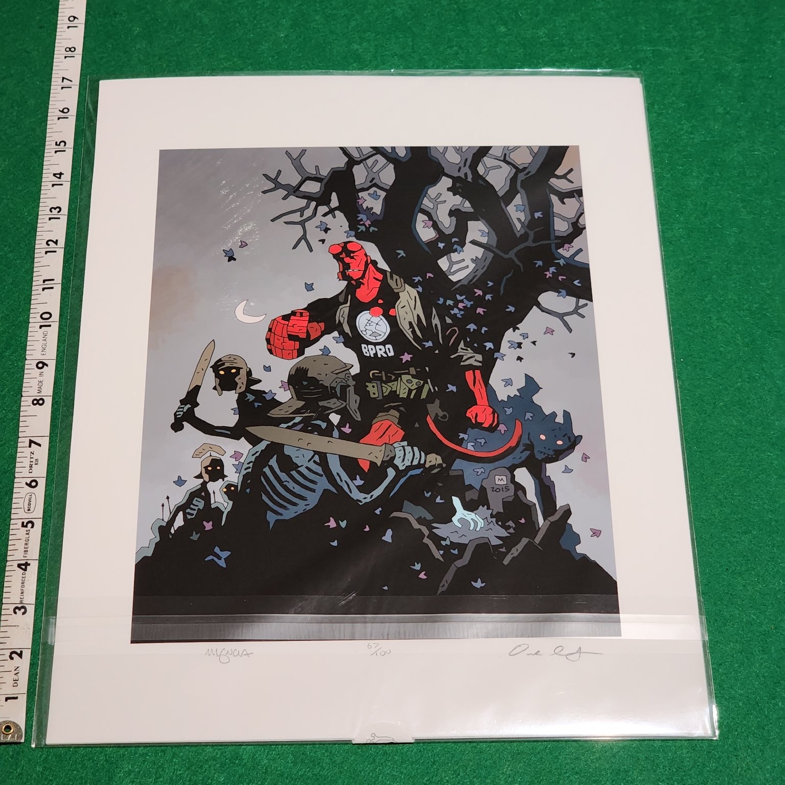 Mike Mignola Hellboy Signed BPRD 1953 Print LE #67/100 w COA 13x17 Comic Book Mike Mignola Hellboy Signed BPRD 1953 Print LE #67/100 w COA 13x17 Comic Book