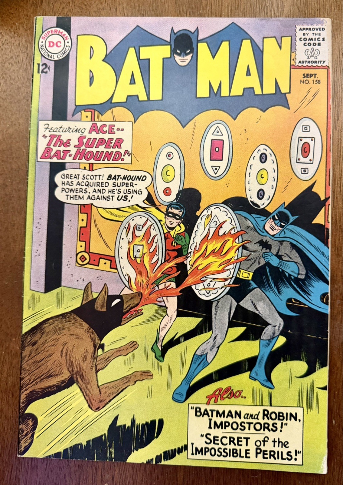 BATMAN #158 DC Comics 1963 Ace the Super Bat-Hound F/VF BATMAN #158 DC Comics 1963 Ace the Super Bat-Hound F/VF