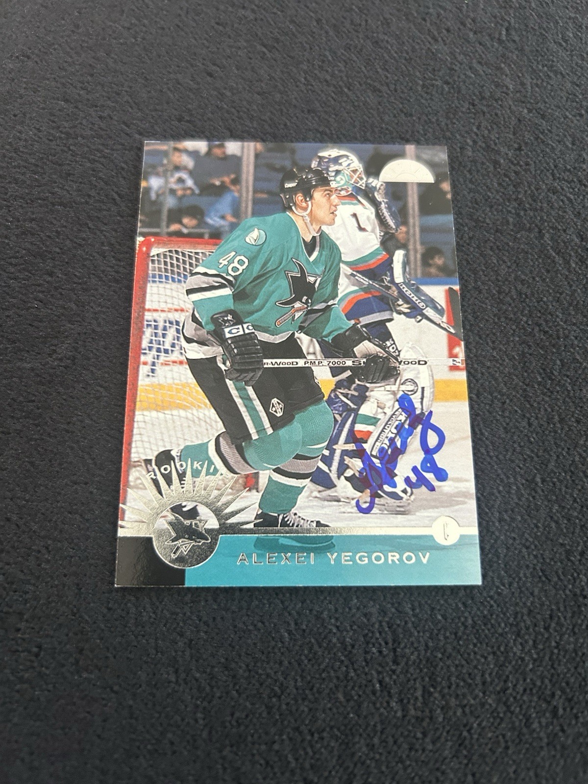 ALEXEI YEGOROV Signed Autographed 1996 Leaf Card RARE SAN JOSE SHARKS ALEXEI YEGOROV Signed Autographed 1996 Leaf Card RARE SAN JOSE SHARKS