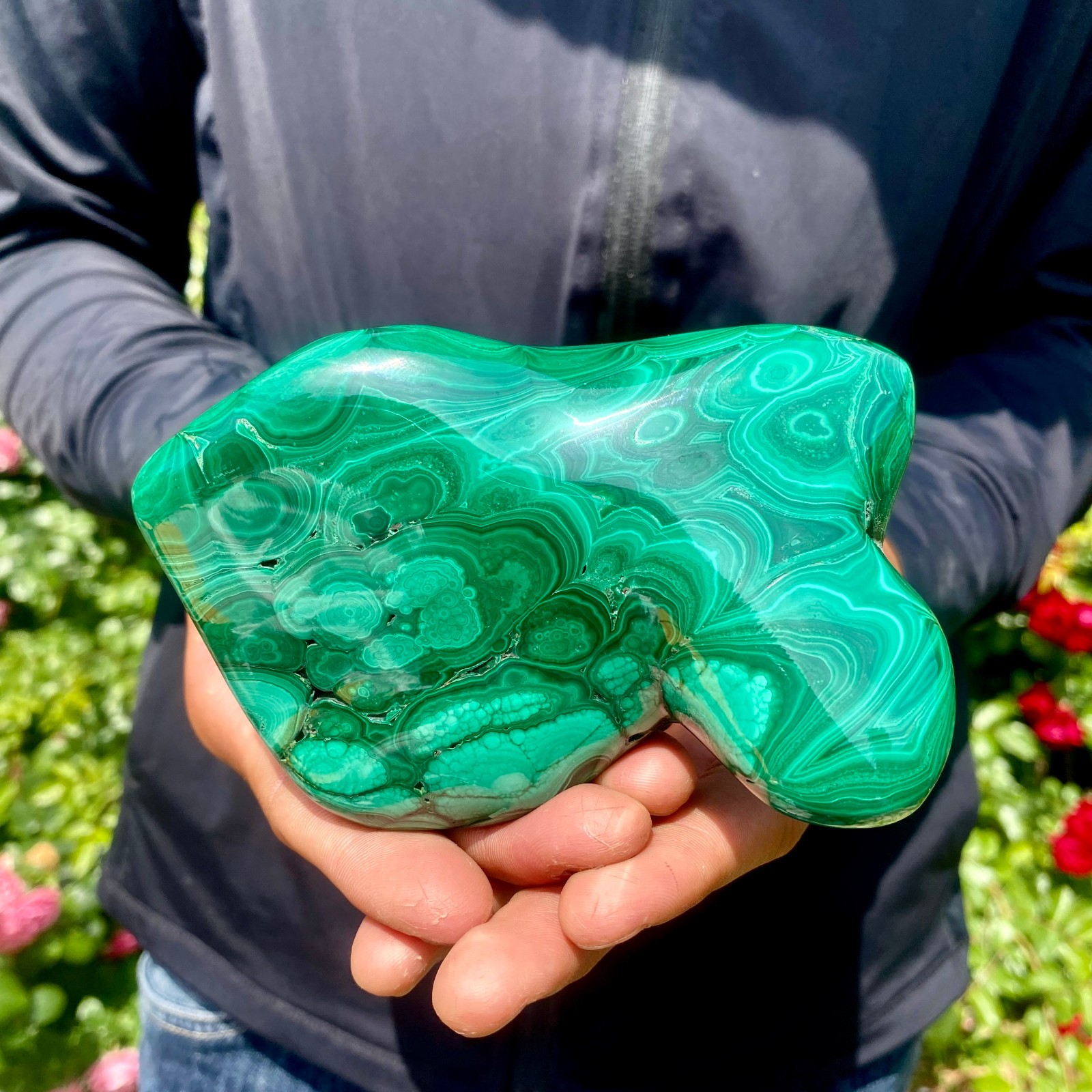 1.4LB  Natural Chrysocolla/Malachite transparent cluster rough mineral sample