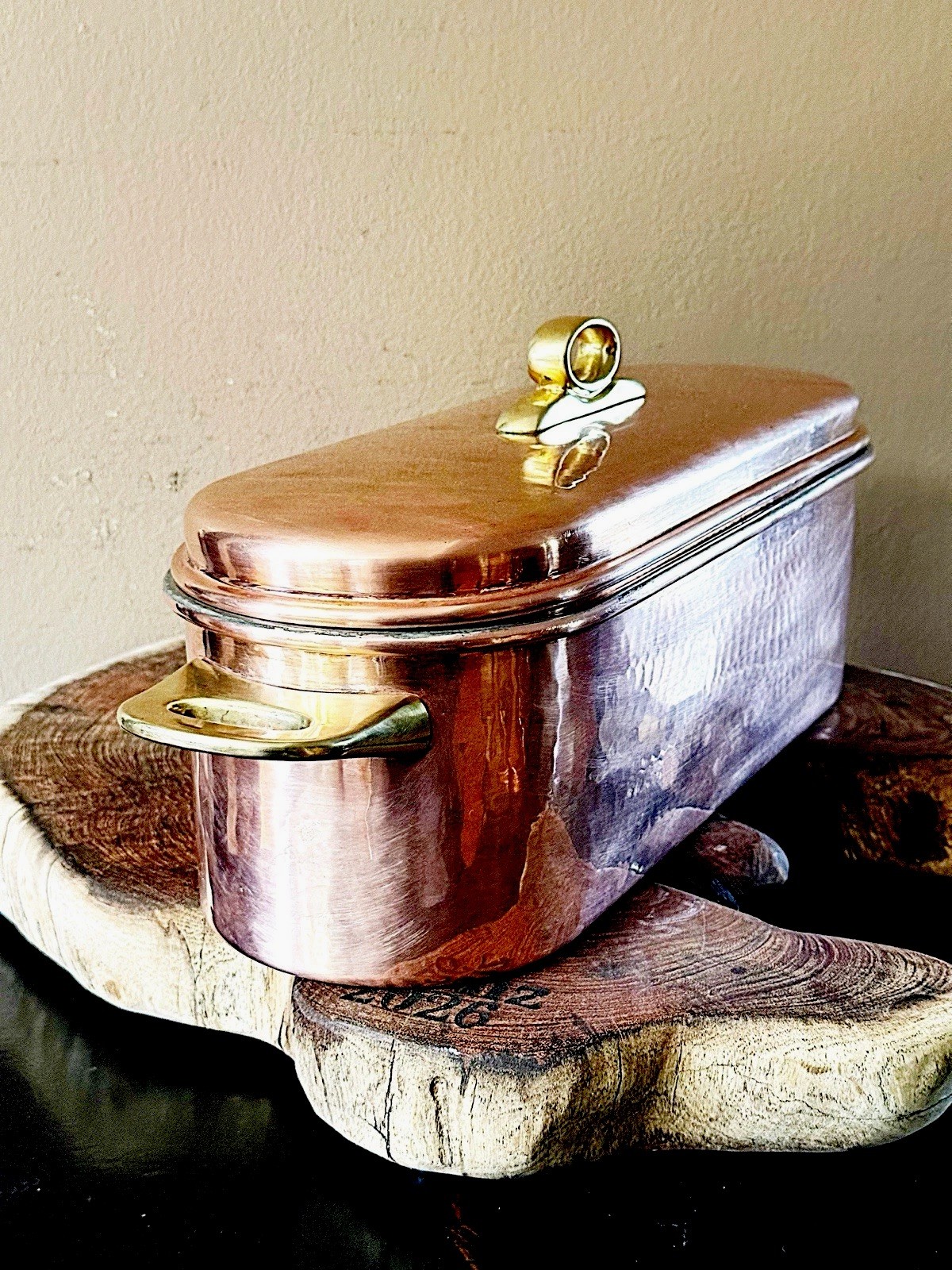 Zanetto Italy Hammered Copper Fish Poacher Pan Pot Lid & Insert New 16” Rare VTG Zanetto Italy Hammered Copper Fish Poacher Pan Pot Lid & Insert New 16” Rare VTG
