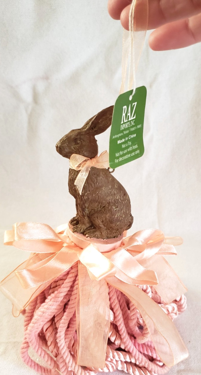 8.5” Raz Imports Hanging Pink Easter Rabbit Tassel Ornament Decor Beautiful 8.5” Raz Imports Hanging Pink Easter Rabbit Tassel Ornament Decor Beautiful