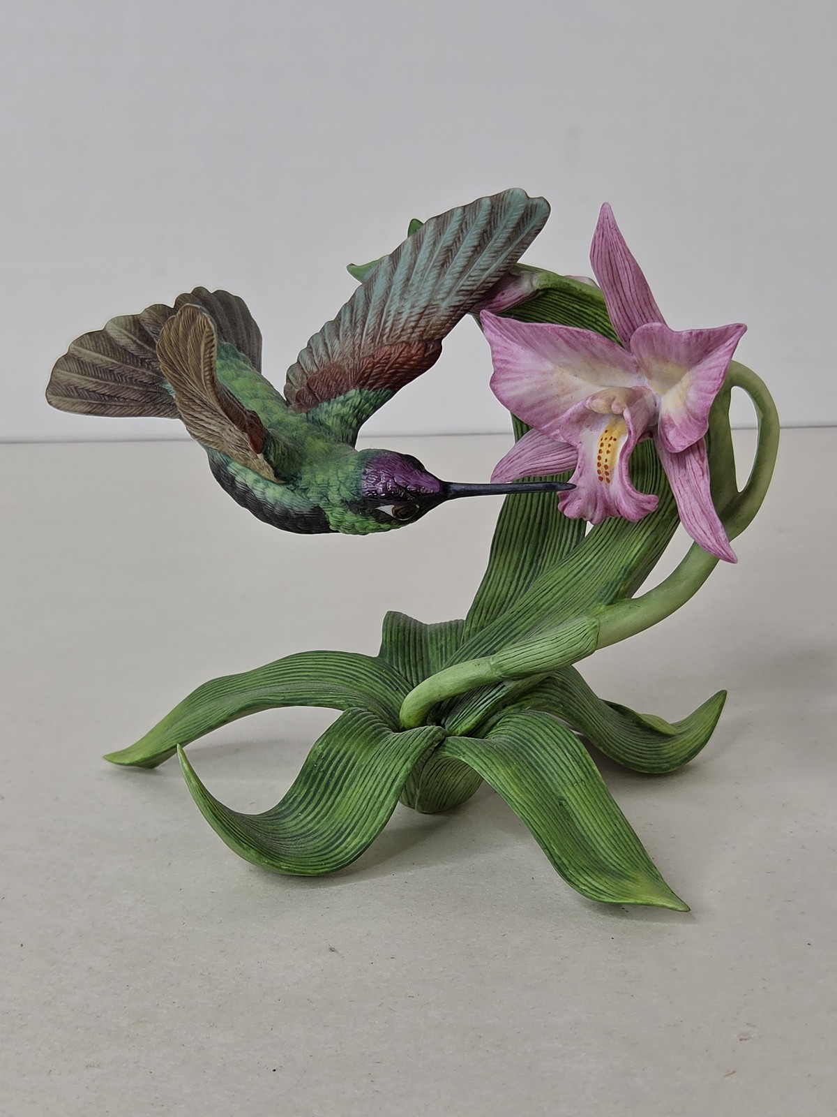 Vintage 1992 Lenox Magnificent Hummingbird Porcelain Bird Figurine Taiwan Decor