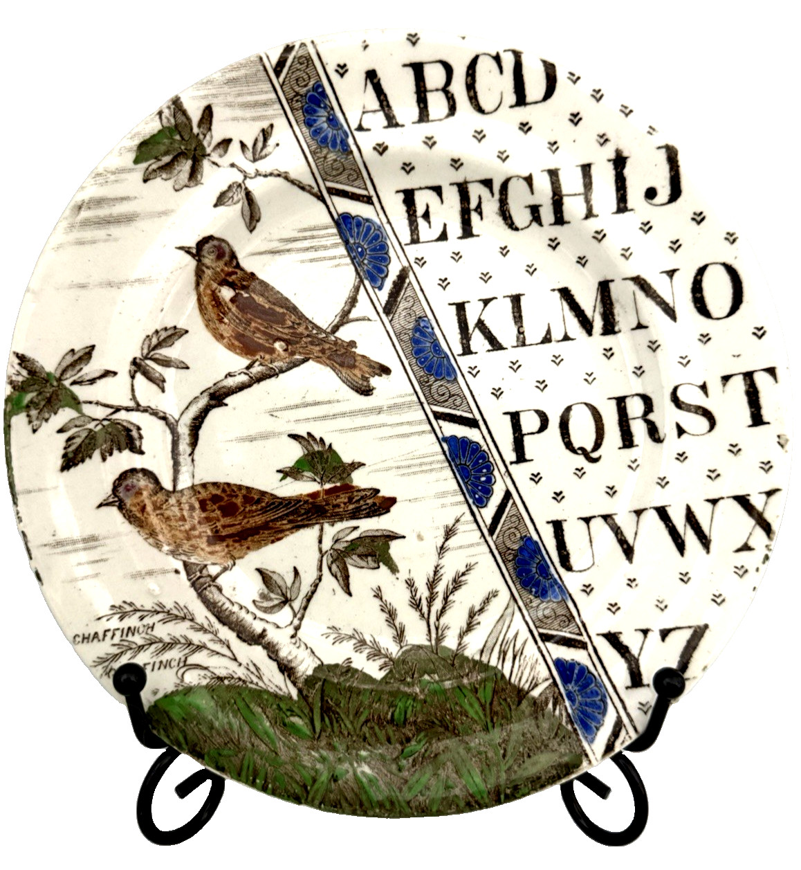 Antique 1884 Brownhill's Child's Alphabet Plate Birds Series Aesthetic Influence Antique 1884 Brownhill's Child's Alphabet Plate Birds Series Aesthetic Influence
