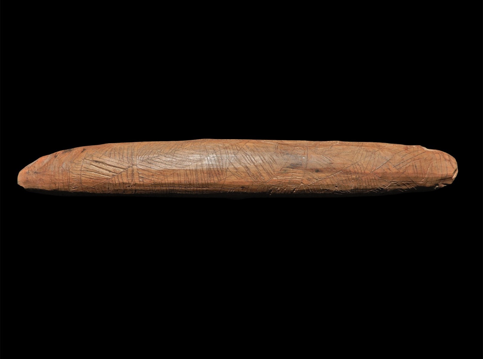 19th CENTURY ABORIGINAL MESSAGE STICK Portland VIC 22cm long 19th CENTURY ABORIGINAL MESSAGE STICK Portland VIC 22cm long