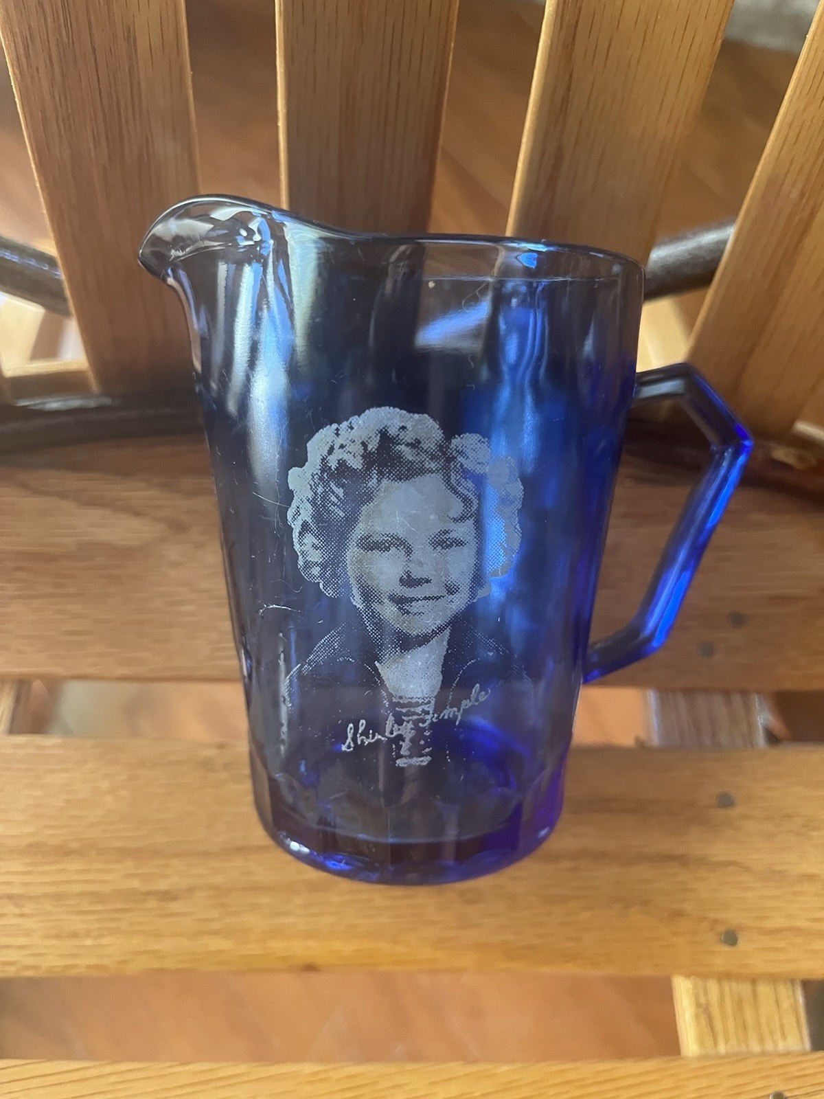 Vtg 1930s Shirley Temple Cobalt Blue Glass Pitcher Creamer Hazel Atlas Honeycomb Vtg 1930s Shirley Temple Cobalt Blue Glass Pitcher Creamer Hazel Atlas Honeycomb