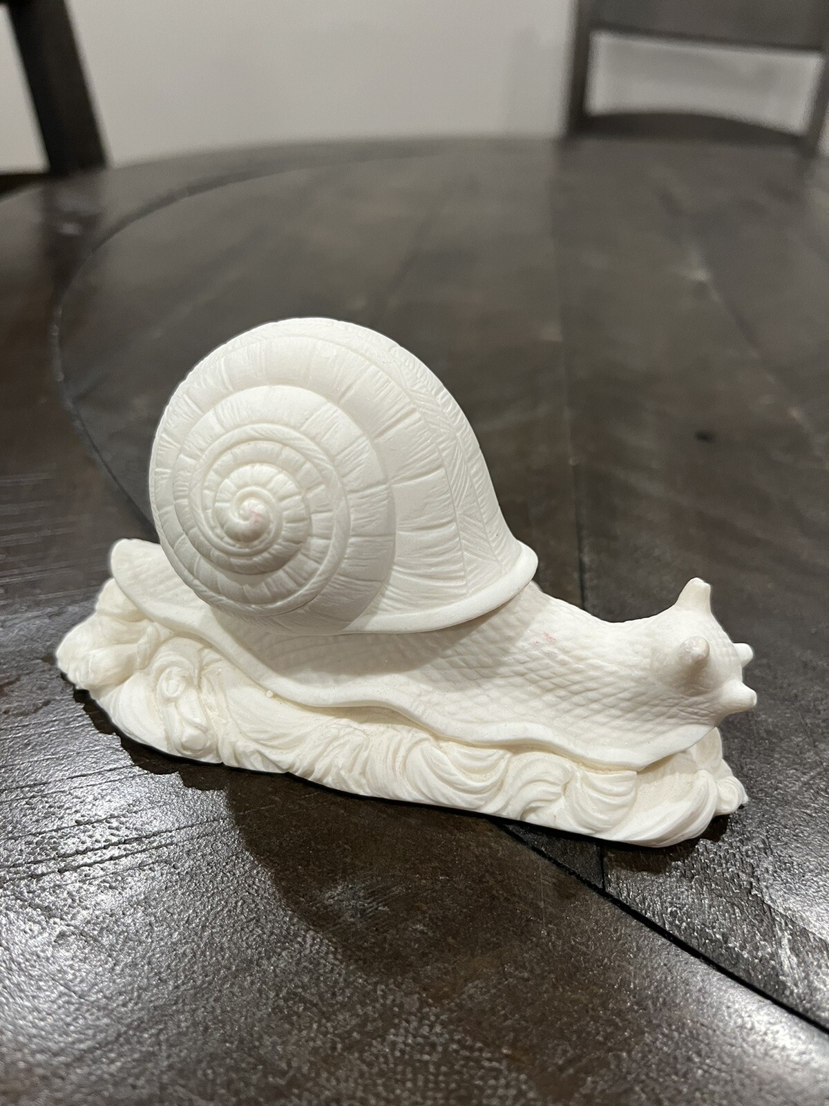 Vintage Alabaster Snail Italy Resin Snail w/ Full Detail White Italian Signed Vintage Alabaster Snail Italy Resin Snail w/ Full Detail White Italian Signed