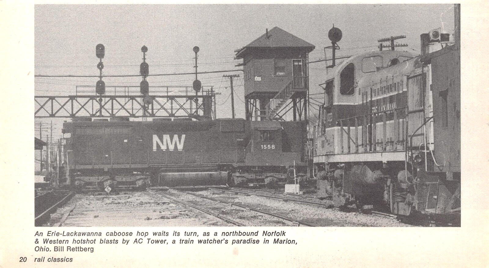 Erie-Lackawanna Caboose Hop Waits Its Turn In Marion Ohio Vtg Magazine Excerpt