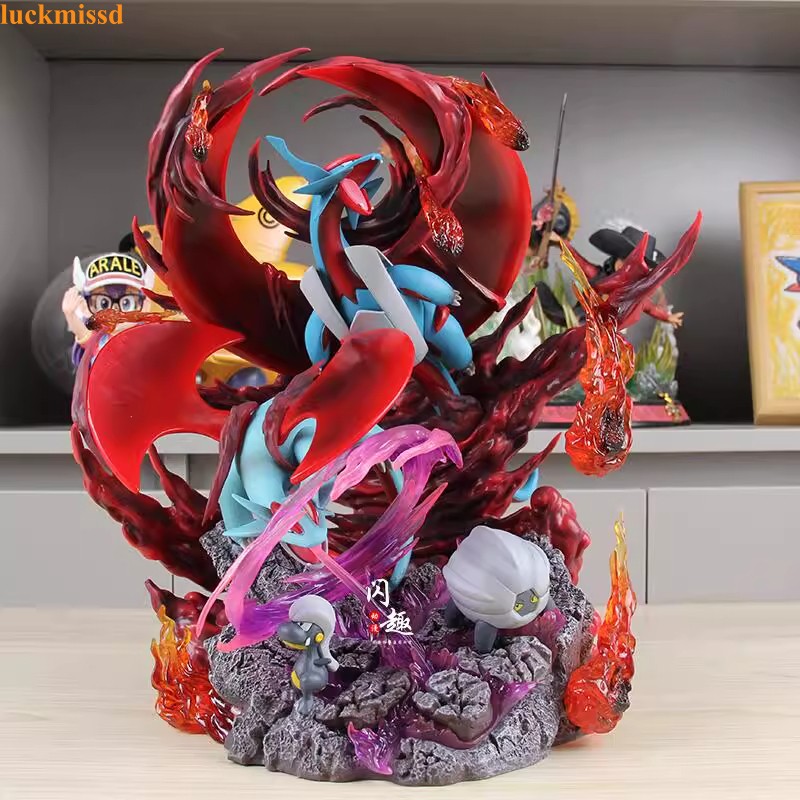 36cmGame Character Salamence Family Evolution PVC Figure Statue Light up Collect 36cmGame Character Salamence Family Evolution PVC Figure Statue Light up Collect