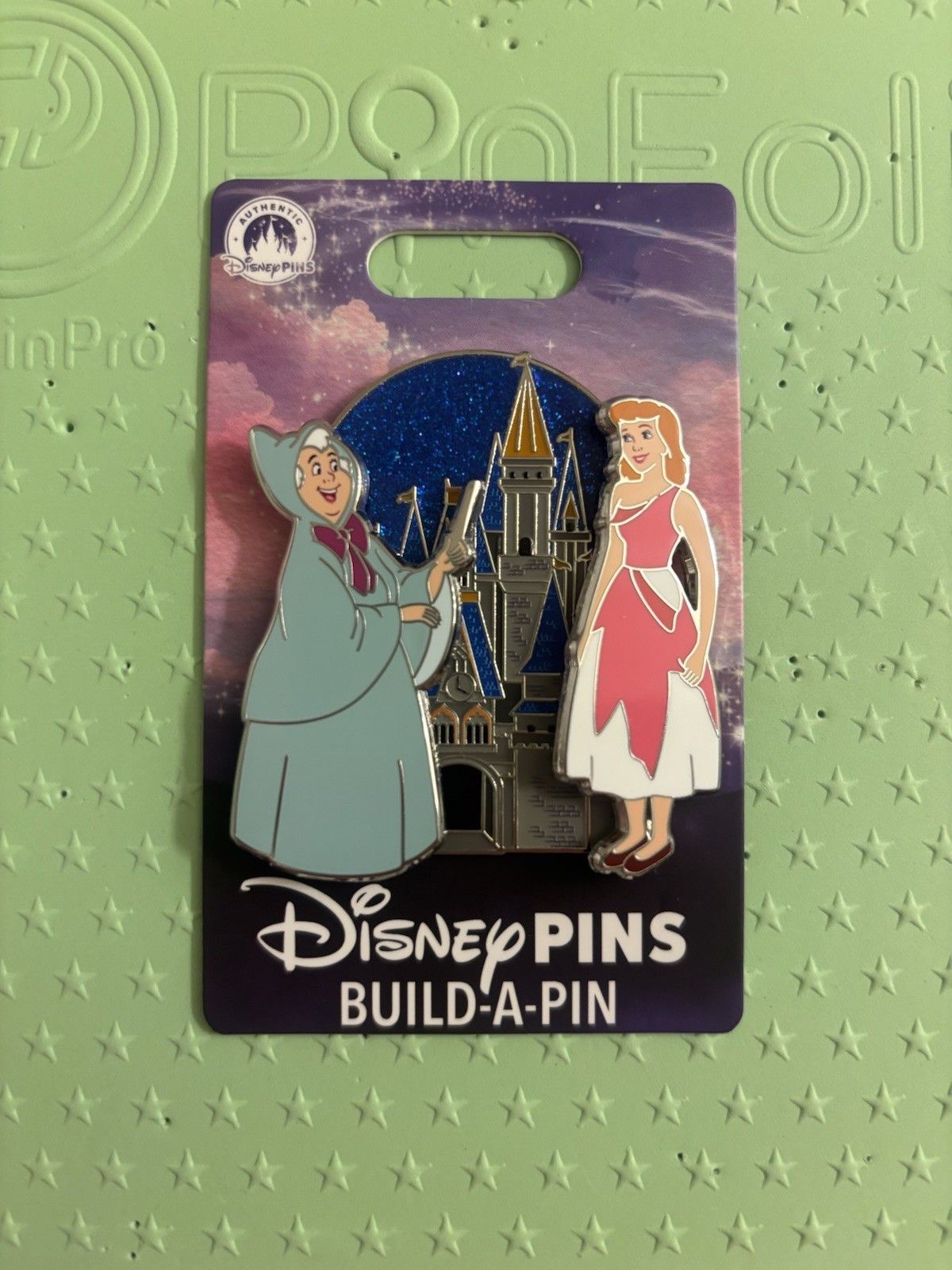 2026 Disney Parks Build A Pin 3 Pin Set Cinderella Fairy Godmother Castle New