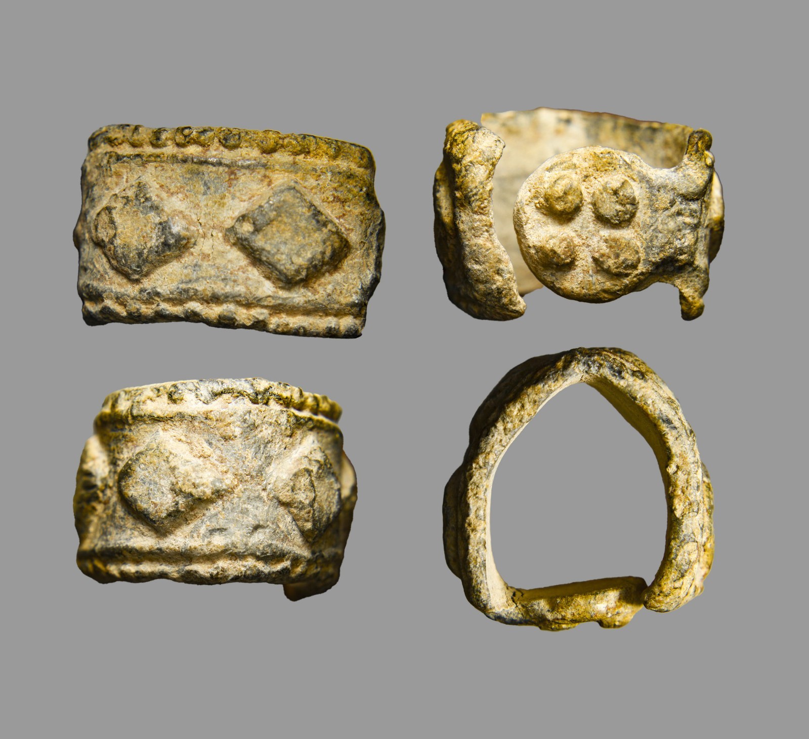 Crusader Lead Esoteric Apotropaic Magic / Protection Ring (c. 12th–13th C. AD)