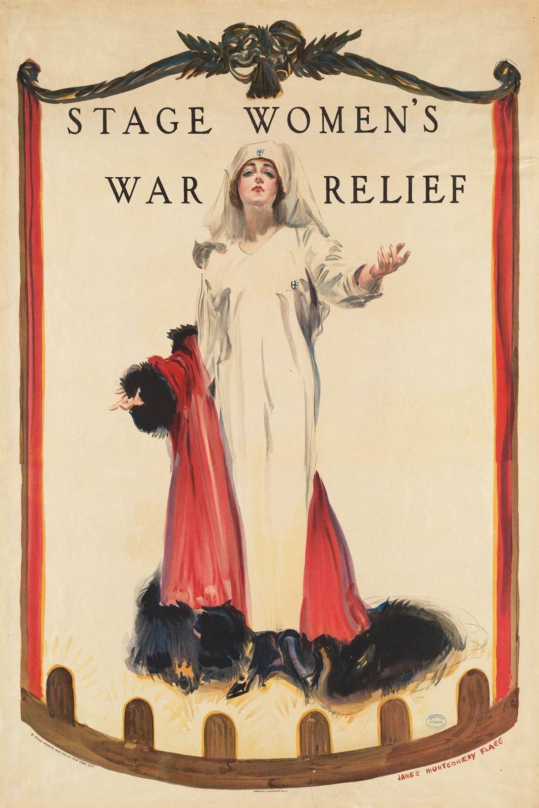 WWI Women\'s War Relief Poster 🌍 - 24x36” - 200gsm Paper🗞️ Vintage Office Decor