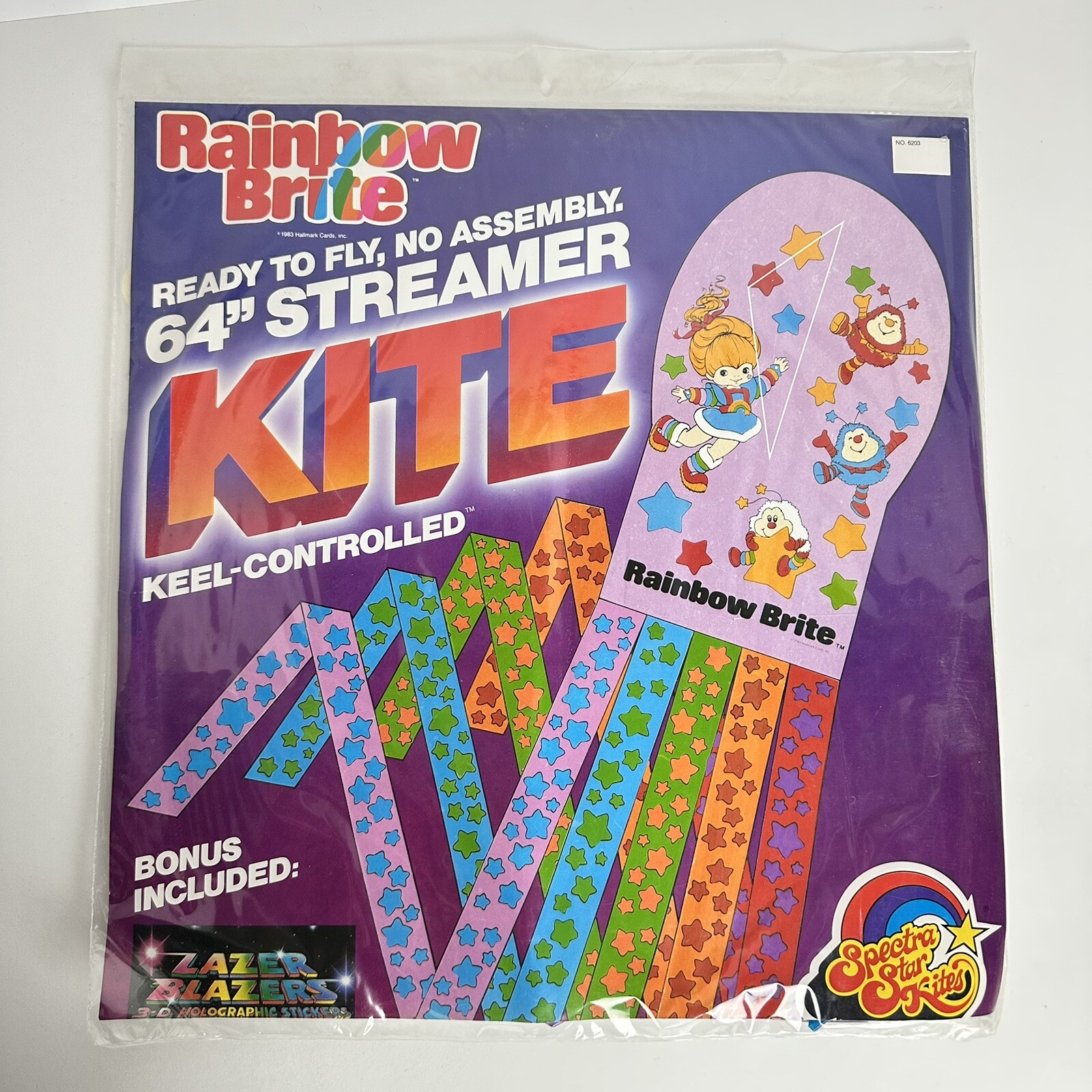 VTG 1983 Rainbow Brite 64” Streamer Kite Hallmark Original Packaging NEW NOS VTG 1983 Rainbow Brite 64” Streamer Kite Hallmark Original Packaging NEW NOS