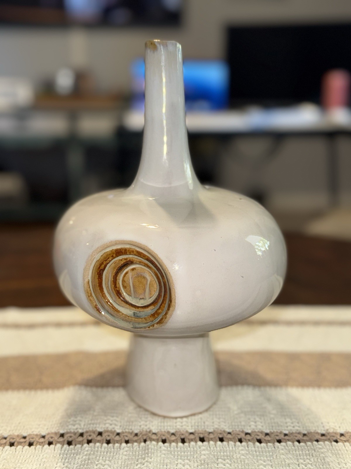 RARE DENISE GATARD slip cast vase circa 1955 RARE DENISE GATARD slip cast vase circa 1955
