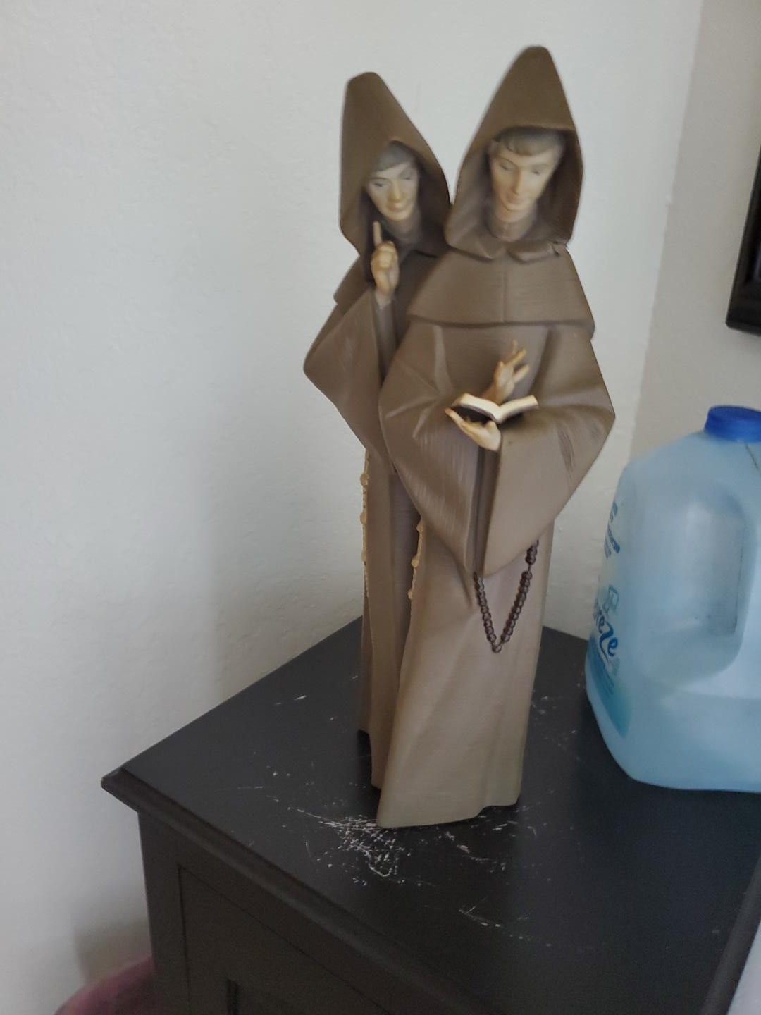 LLADRO #5155 Monks At Prayer w Rosary - Gres Statue Retired - Vintage With Box