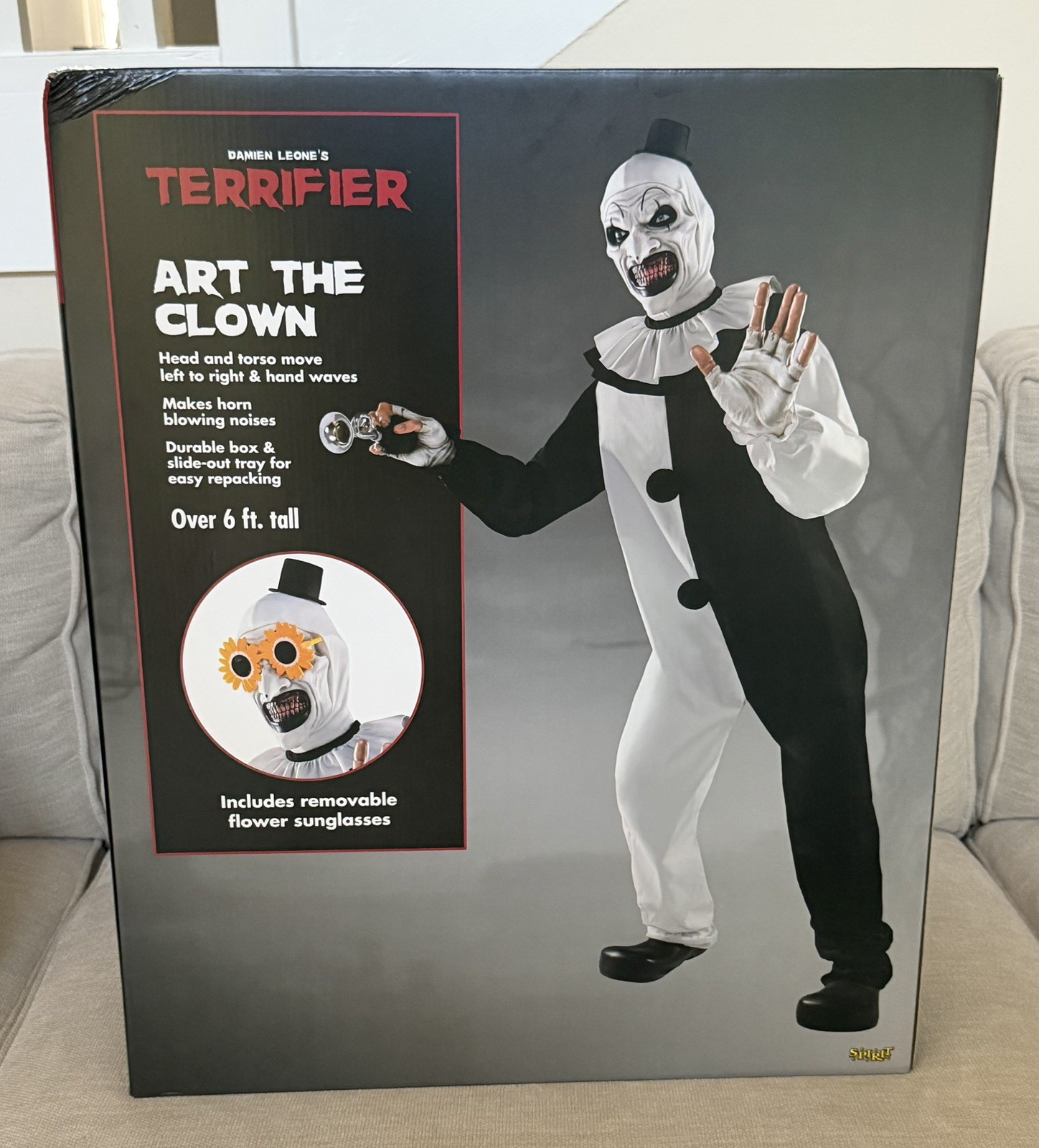 NIB 6 Ft 2 In Art the Clown Animatronic Terrifier Spirit Halloween 2026 SOLD OUT NIB 6 Ft 2 In Art the Clown Animatronic Terrifier Spirit Halloween 2026 SOLD OUT