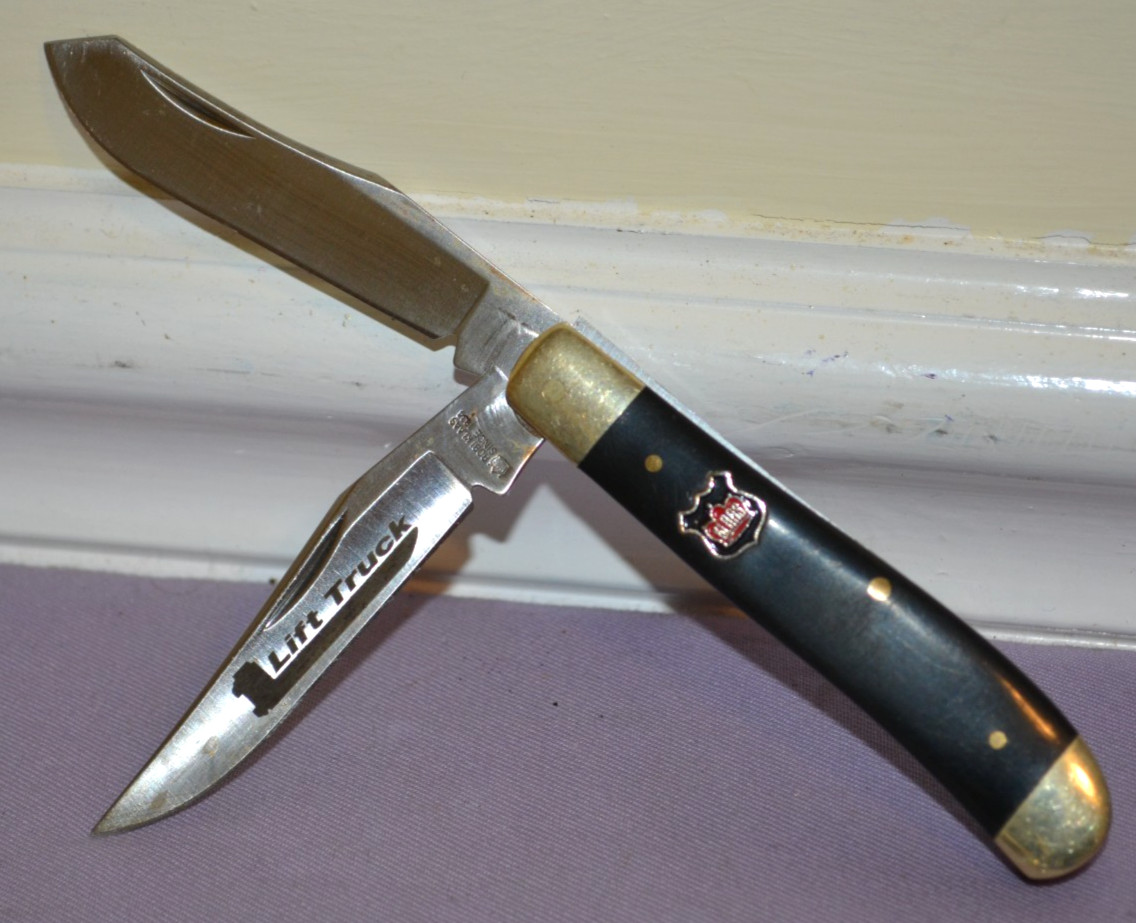 Robi Klaas #18 Trapper 2 Flat Blade Folding Pocket Knife -- Great