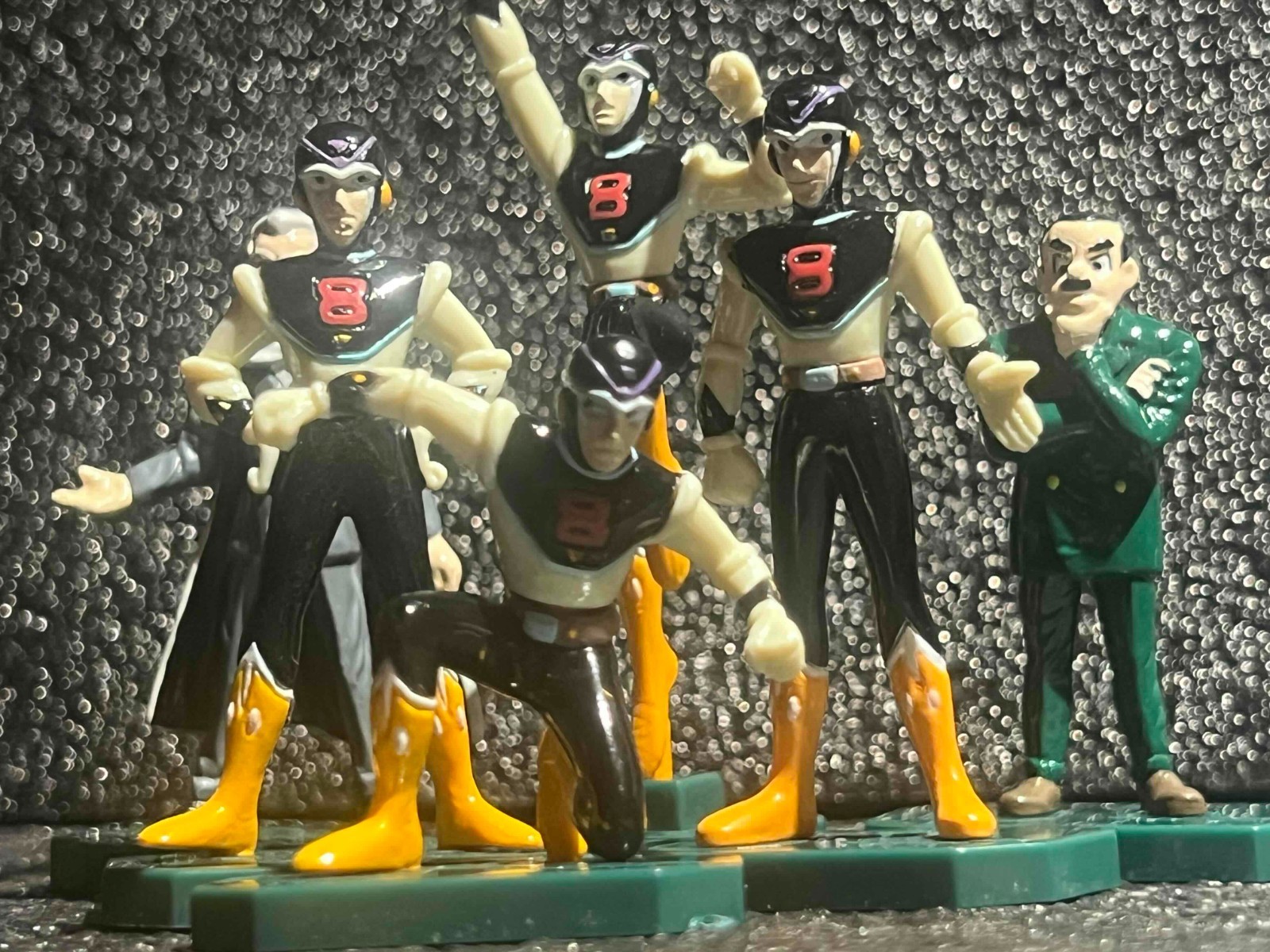 Vintage 8 Man eitoman Mini Figure Lot Japan Anime Rare Retro TOKUSATSU